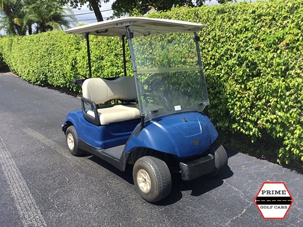 Blue Yamaha 2 Passenger Golf Cart affordable golf cart rental, golf cart rent kentucky