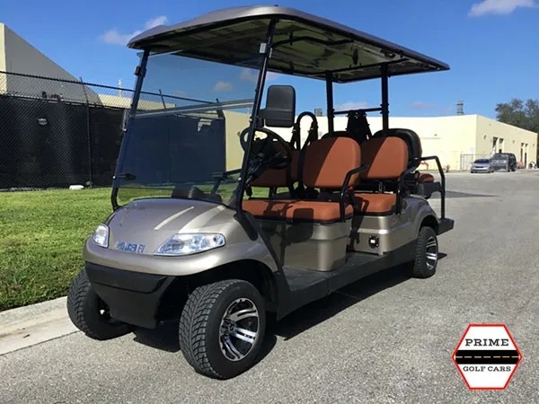 Champagne Advanced EV 6 Passenger Golf Cart affordable golf cart rental, golf cart rent kentucky