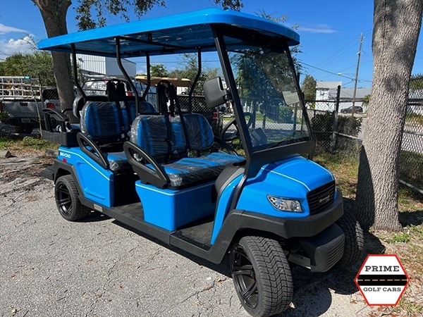 Ocean Blue Bintelli Beyond 6 Passenger Golf Cart affordable golf cart rental, golf cart rent kentucky