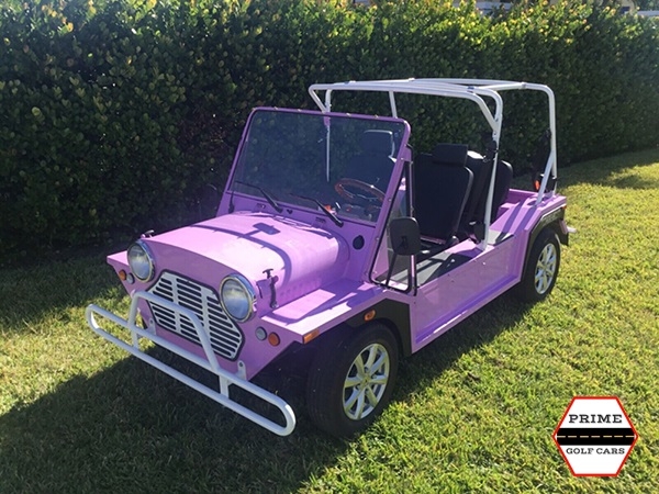 Pink Mokee 4 Passenger Golf Cart affordable golf cart rental, golf cart rent kentucky
