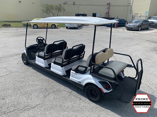 White 8 Passenger Classic Yamaha Golf Cart affordable golf cart rental, golf cart rent kentucky