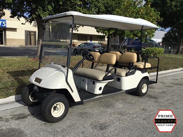 White EZGO 6 Passenger Golf Cart
