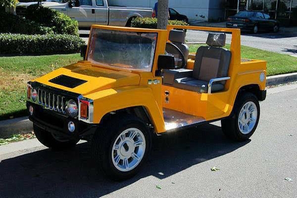 Yellow Hummer LSV Golf Cart affordable golf cart rental, golf cart rent kentucky